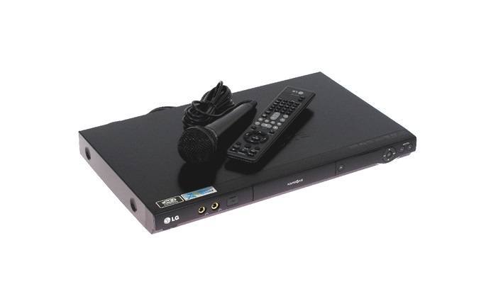 LG DKS-3000 - DVD-плеер с возможностью воспроизведения медиафайлов с USB и функцией караоке (2000 песен) в аренду - Неварентал