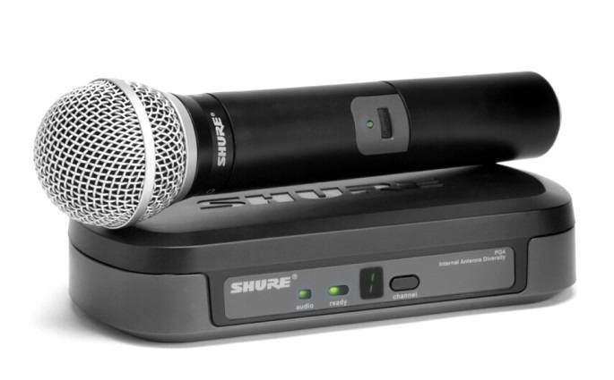 Shure PG58/PG24 R10 - Радиосистема с передатчиком встроенным в ручной вокальный микрофон в аренду - Неварентал