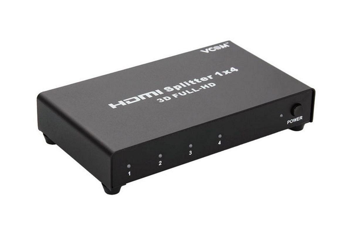 VCOM DD414A - Усилитель распределитель HDMI-видеосигнала 1 в 4 с возможностью перекомпенсации и перетактования в аренду - Неварентал