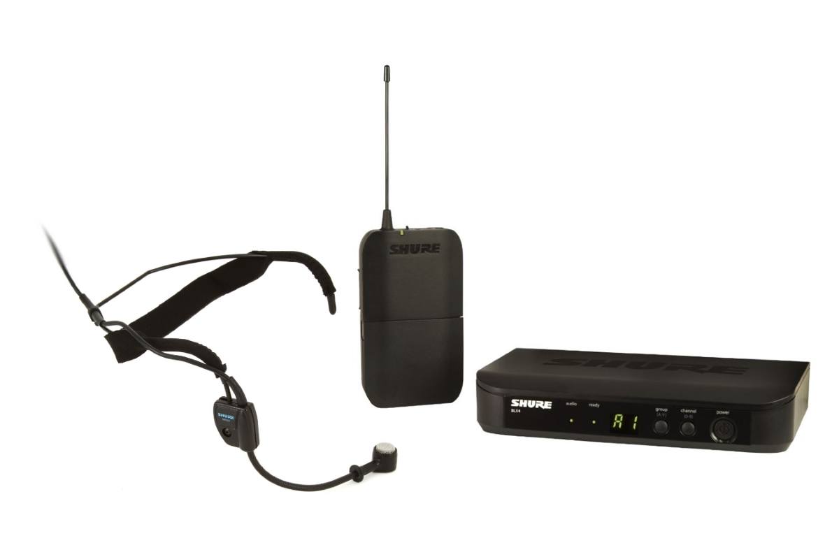 Shure BLX14/WH20TQG или WH30TQG K3E - Радиосистема с поясным передатчиком и вокальным головным микрофоном в аренду - Неварентал